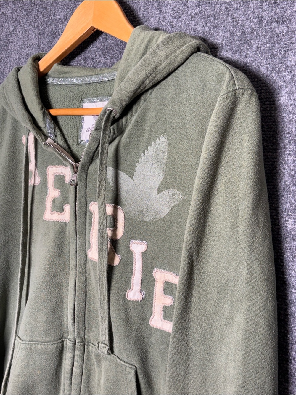 vintage American Eagle Outfitters full zip hoodie Olive Green
